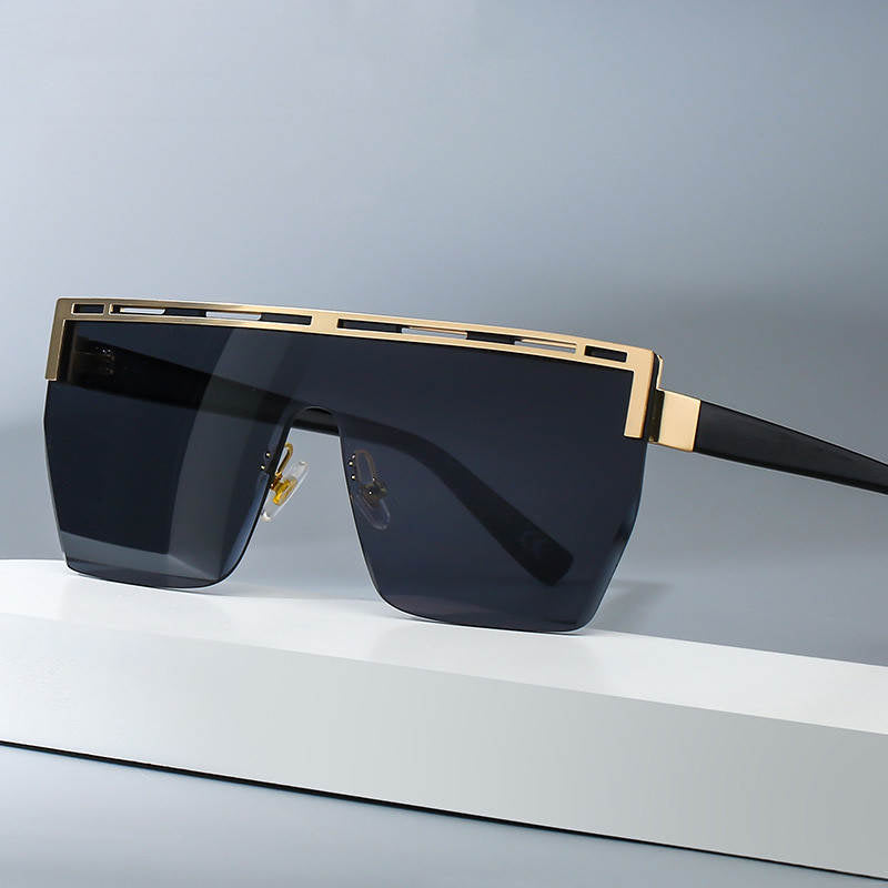 Women's New Style Metal Square Sunglasses With Large Frame