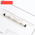 Angle Hand-Painted Design Drawing Circle Tool Test Grid Ruler Rolling Push Ruler Balance Ruler Protractor Rolling Ruler
