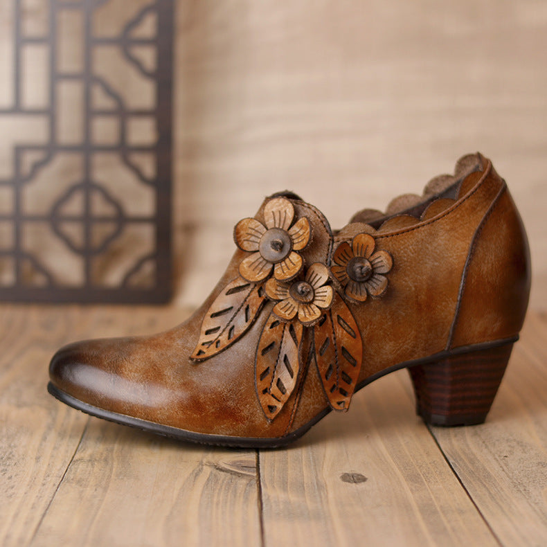 Single side zipper high heels
